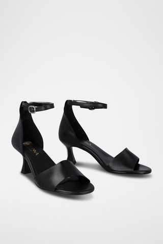 Leren Sandalen met Hak Saray - Zwart