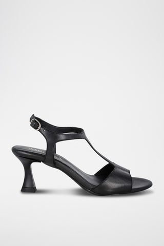 Leren Sandalen met Hak Saray - Zwart