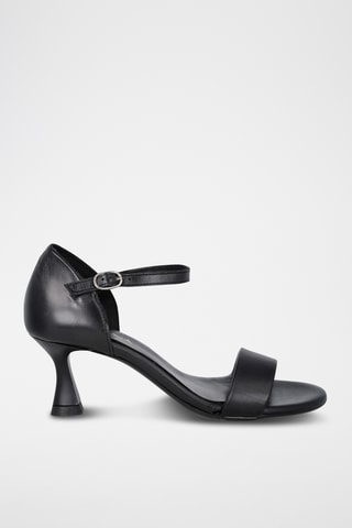 Leren Sandalen met Hak Saray - Zwart