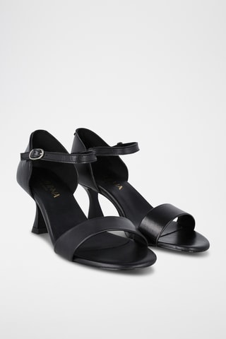 Leren Sandalen met Hak Saray - Zwart