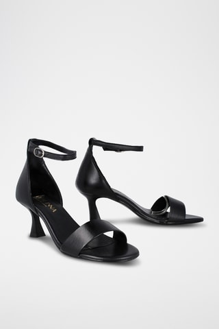 Leren Sandalen met Hak Saray - Zwart