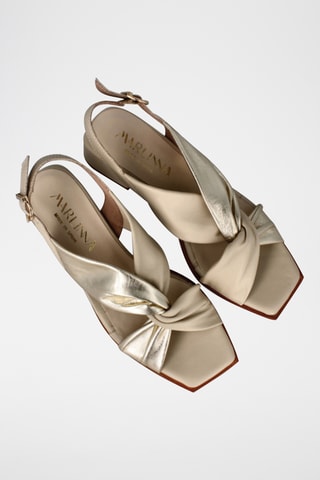 Leren Sandalen met Hak Karen - Beige