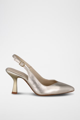 Leren Pumps - Zilverkleurig