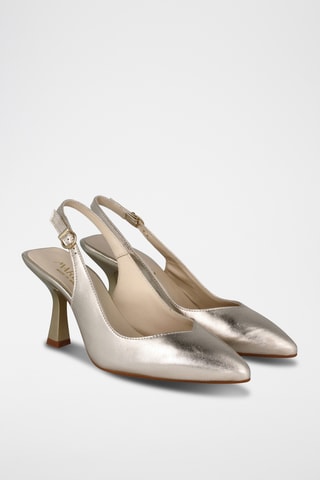 Leren Pumps - Zilverkleurig