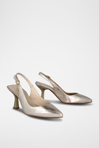 Leren Pumps - Zilverkleurig