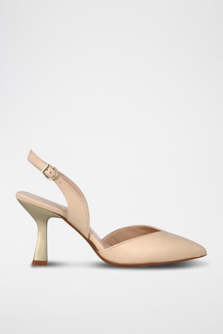 Leren Pumps - Nude