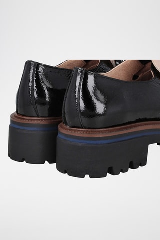 Lakleren Platform Mocassins Michigan - Zwart