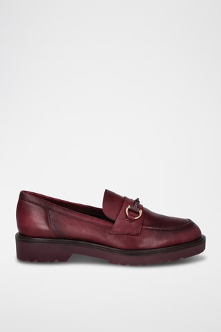 Leren Mocassins Cardiff - Bordeauxrood