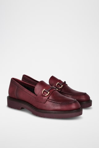 Leren Mocassins Cardiff - Bordeauxrood