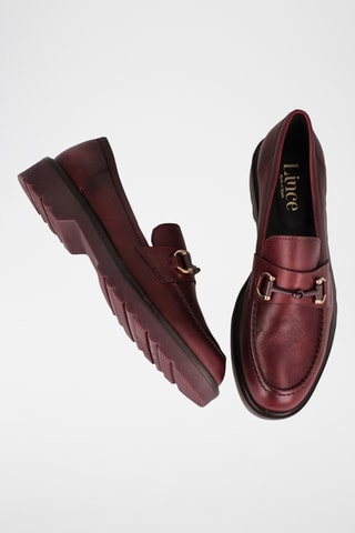 Leren Mocassins Cardiff - Bordeauxrood