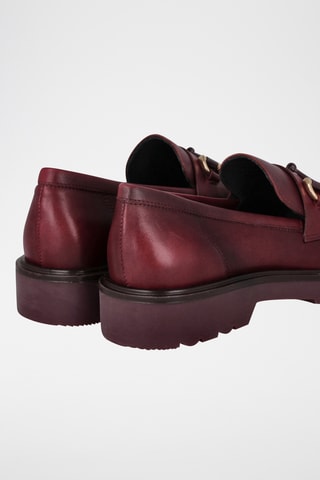 Leren Mocassins Cardiff - Bordeauxrood