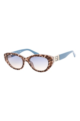 Lunettes de soleil femme - Catégorie 3 - Marron et ciel - Guess