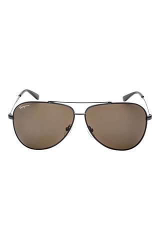 Lunettes de soleil femme - Catégorie 3  - Noir et marron foncé - Salvatore Ferragamo