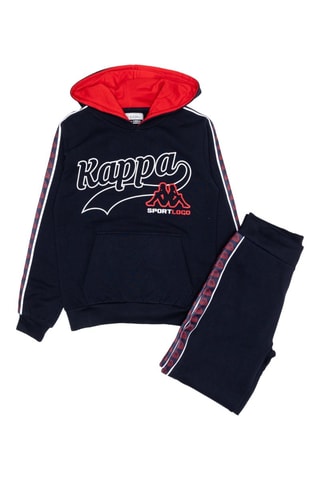 Set Sweater met Capuchon en Joggingbroek- Donkerblauw en Rood