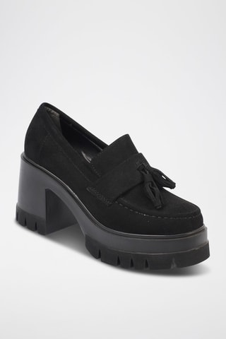 Mocassins de salto - Preto