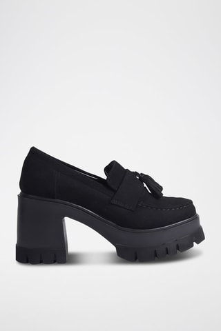 Mocassins de salto - Preto