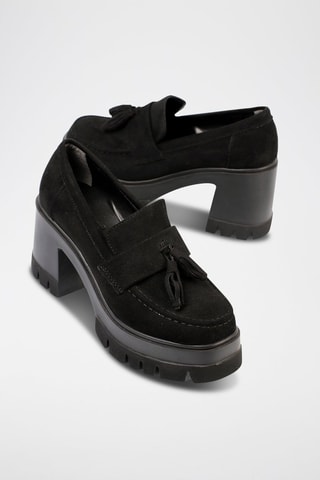 Mocassins de salto - Preto