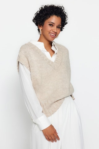 Camisola sem mangas - Bege