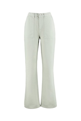 Calças bootcut de cintura subida Cinzento