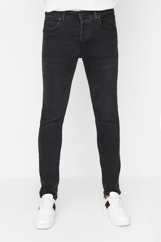 Calças de ganga slim Preto