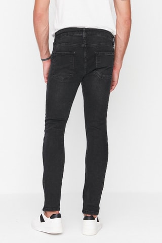 Calças de ganga slim Preto