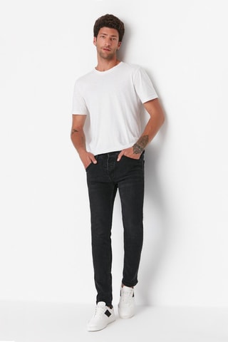 Calças de ganga slim Preto