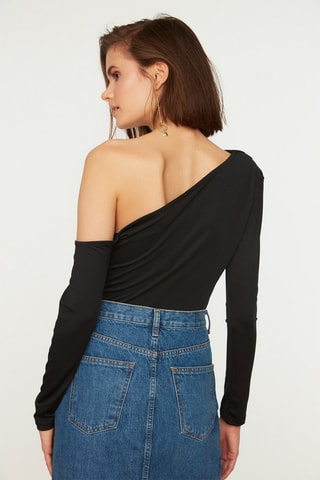 Top asymétrique Noir
