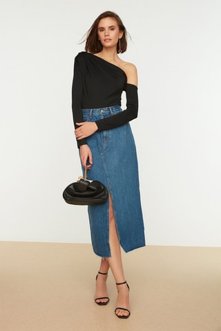 Top asymétrique Noir