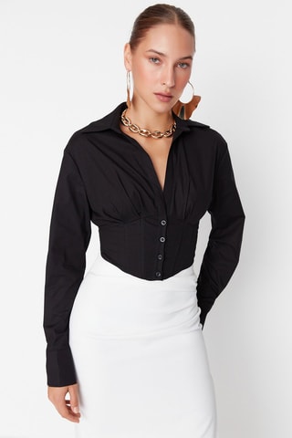 Crop top Preto