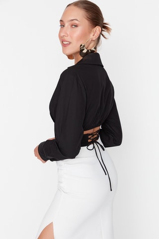 Crop top Preto