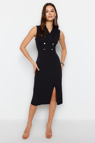 Vestido direito Preto