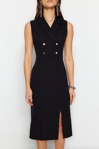 Vestido direito Preto