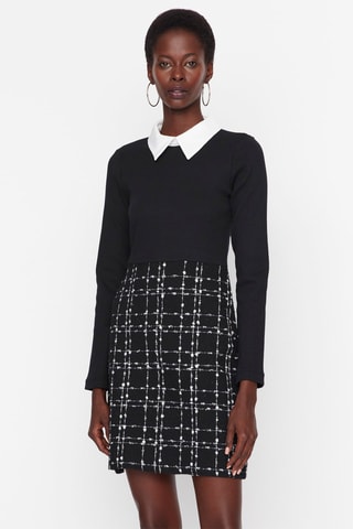 Vestido efeito ilusório Preto