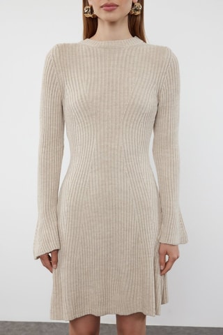 Vestido-camisola - Bege