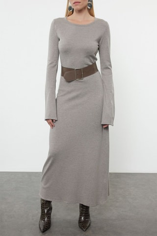 Vestido comprido - Cinzento