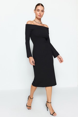 Vestido justo - Preto