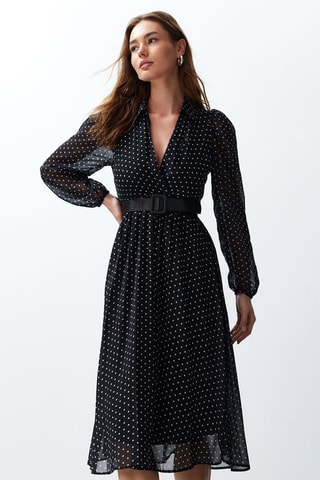 Vestido midi - Preto