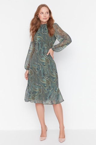 Vestido midi Verde