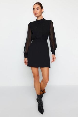 Vestido estilo patinadora Preto