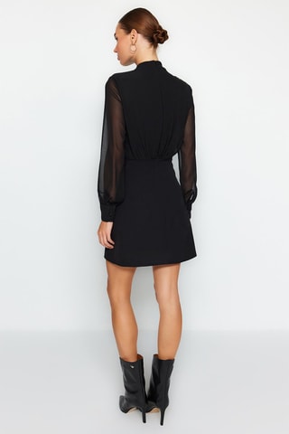 Vestido estilo patinadora Preto