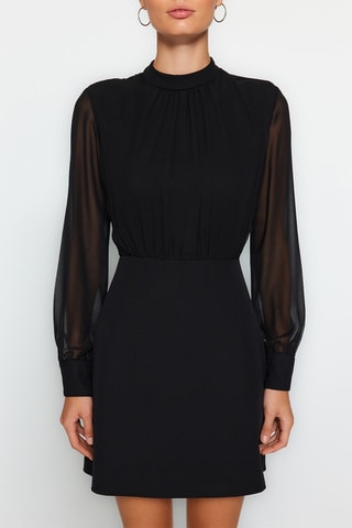 Vestido estilo patinadora Preto
