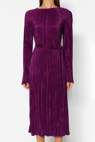 Vestido plissado Violeta
