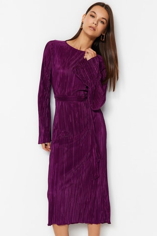 Vestido plissado Violeta