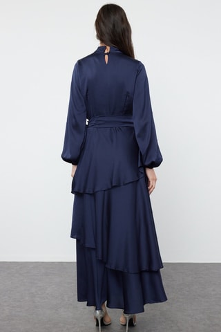 Vestido comprido - Azul-marinho