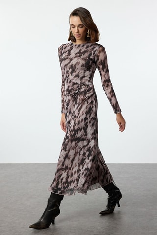 Vestido comprido - Castanho