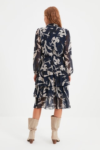 Vestido midi Azul-marinho