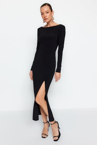 Vestido midi Preto
