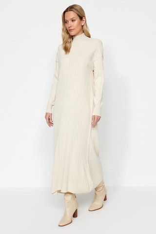 Vestido comprido - Creme