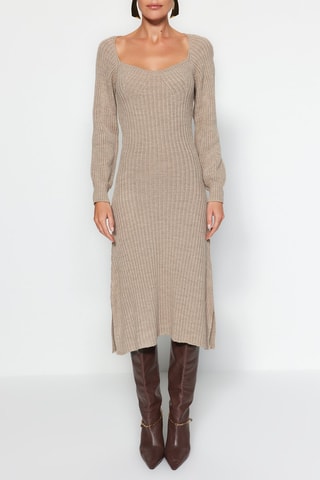 Vestido-camisola - Bege