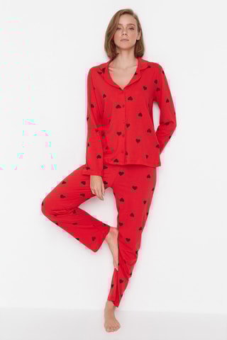 Pijama Vermelho e preto